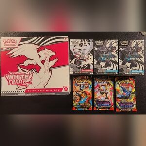 Pokémon TCG NEW Scarlet&Violet White Flare ETB +3 Booster Bundles + 3 ME Packs